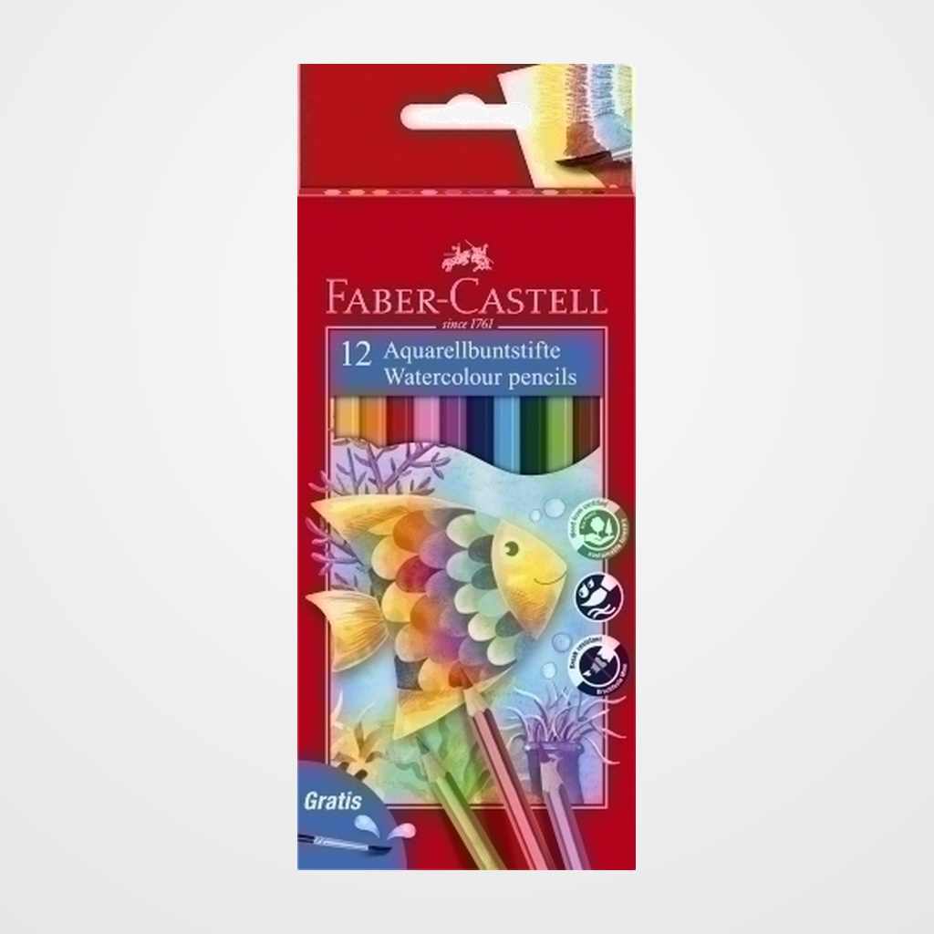 LAPICES ACUARELABLES FABER-CASTELL estuche de 12