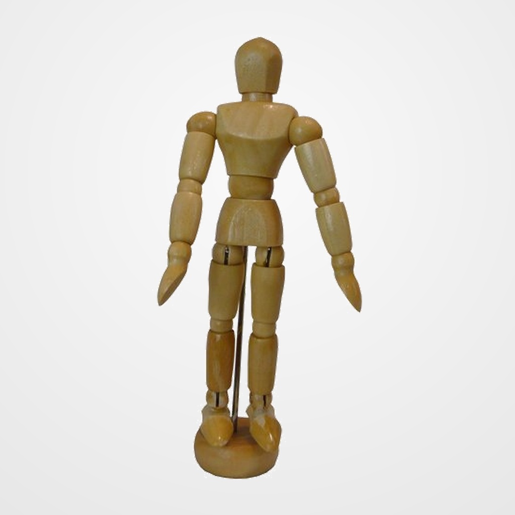 MANIQUI DE PINTURA TALENS MADERA MASCULINO 14 cm