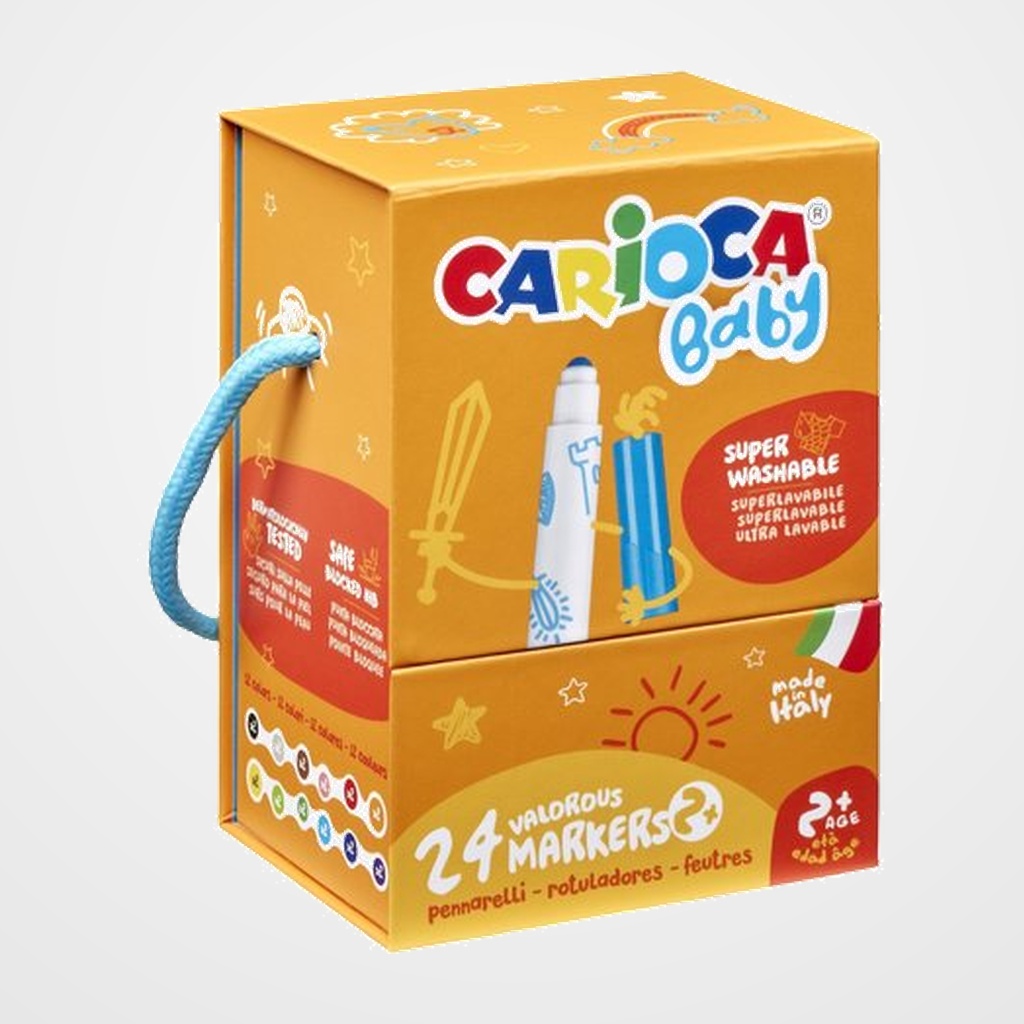ROTULADOR CARIOCA BABY MARKER CAJA PREMIUM de 24
