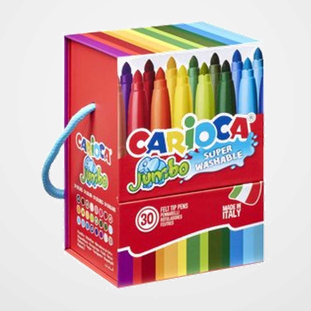 ROTULADOR FIBRA CARIOCA JUMBO CAJA PREMIUM de 30