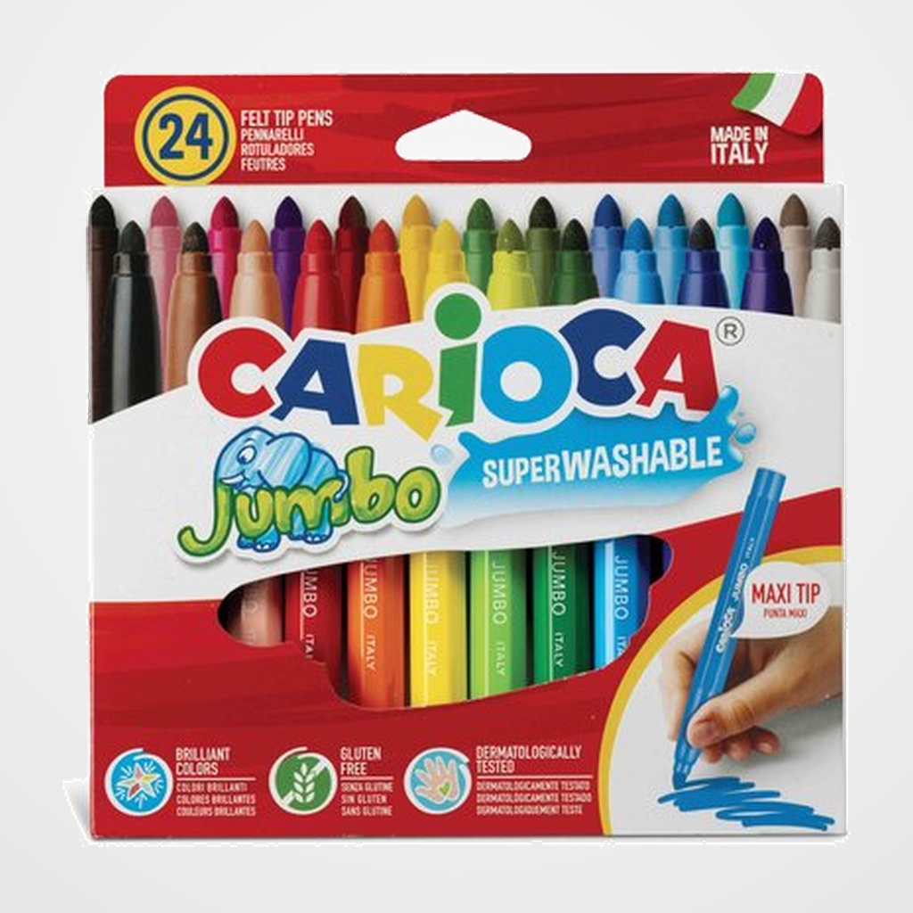 ROTULADOR FIBRA CARIOCA JUMBO ESTUCHE de 24