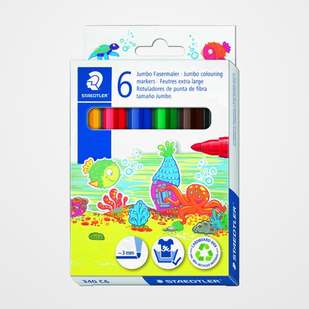 ROTULADOR FIBRA STAEDTLER  340 WATERCOLOUR ESTUCHE de  6