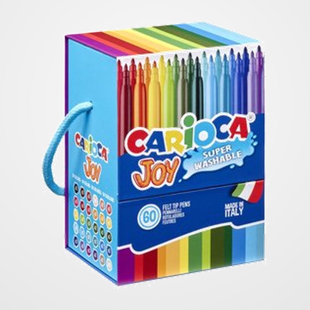 ROTULADOR FIBRA CARIOCA JOY CAJA PREMIUM de 60