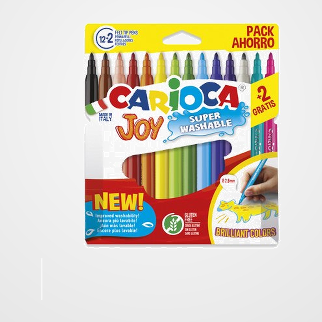 ROTULADOR FIBRA CARIOCA JOY ESTUCHE de 12