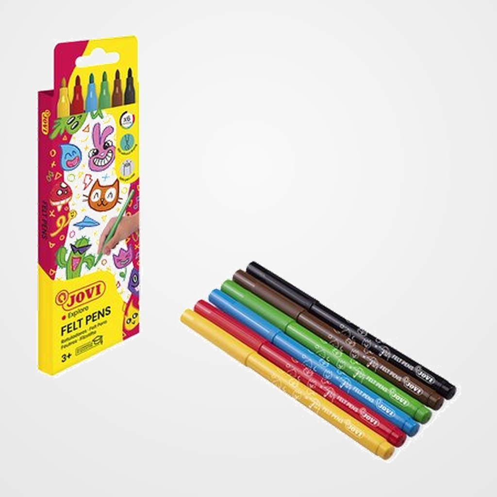 ROTULADOR FIBRA JOVI   ESTUCHE de  6