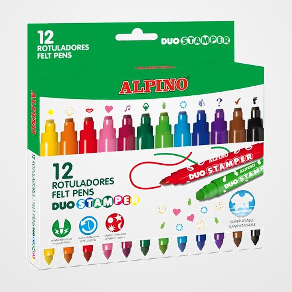 ROTULADOR FIBRA ALPINO STAMPER CAJA de 12