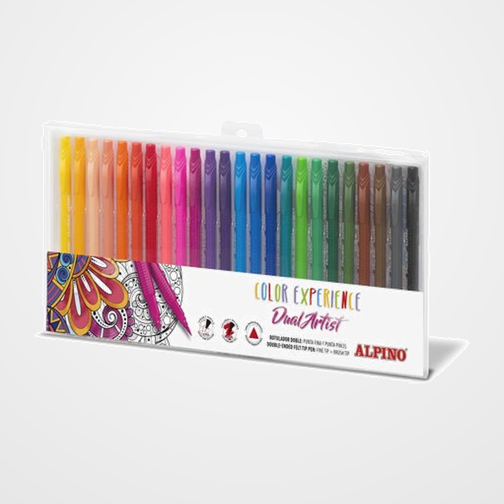 ROTULADOR FIBRA ALPINO COLOR EXPERIENCE DUAL ARTIST estuche de 24