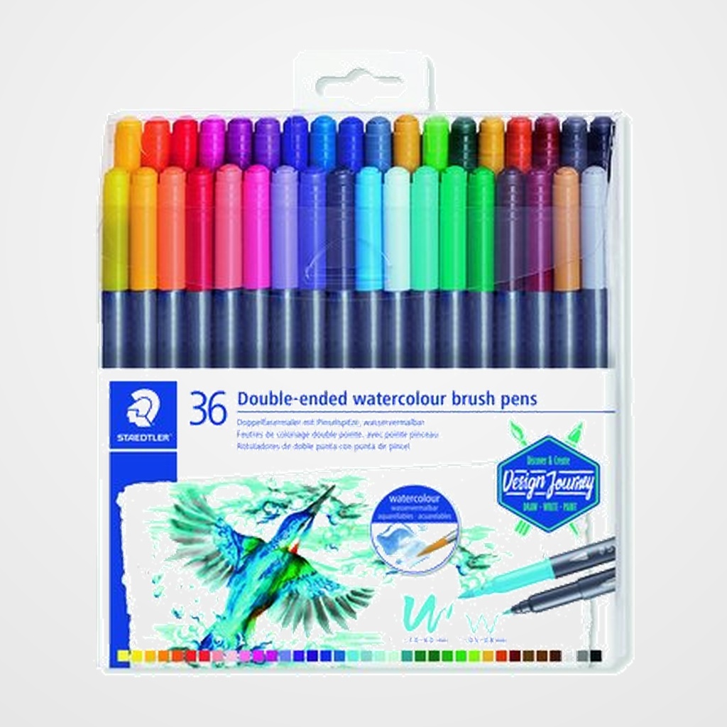 ROTULADOR FIBRA STAEDTLER 3001 DESIGN JOURNEY DOBLE PUNTA ESTUCHE de 36