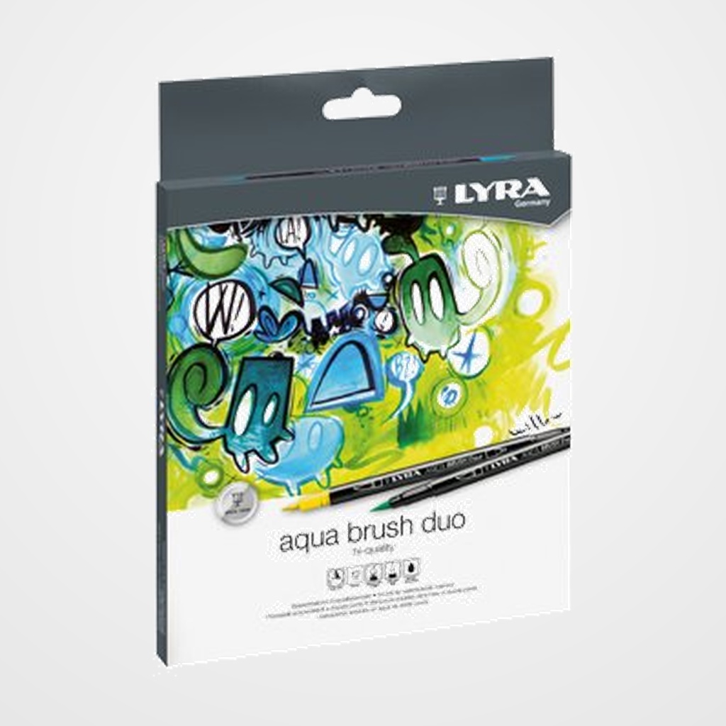 ROTULADOR LYRA AQUA BRUSH DUO Est. 12 ud (rotulador+pincel)