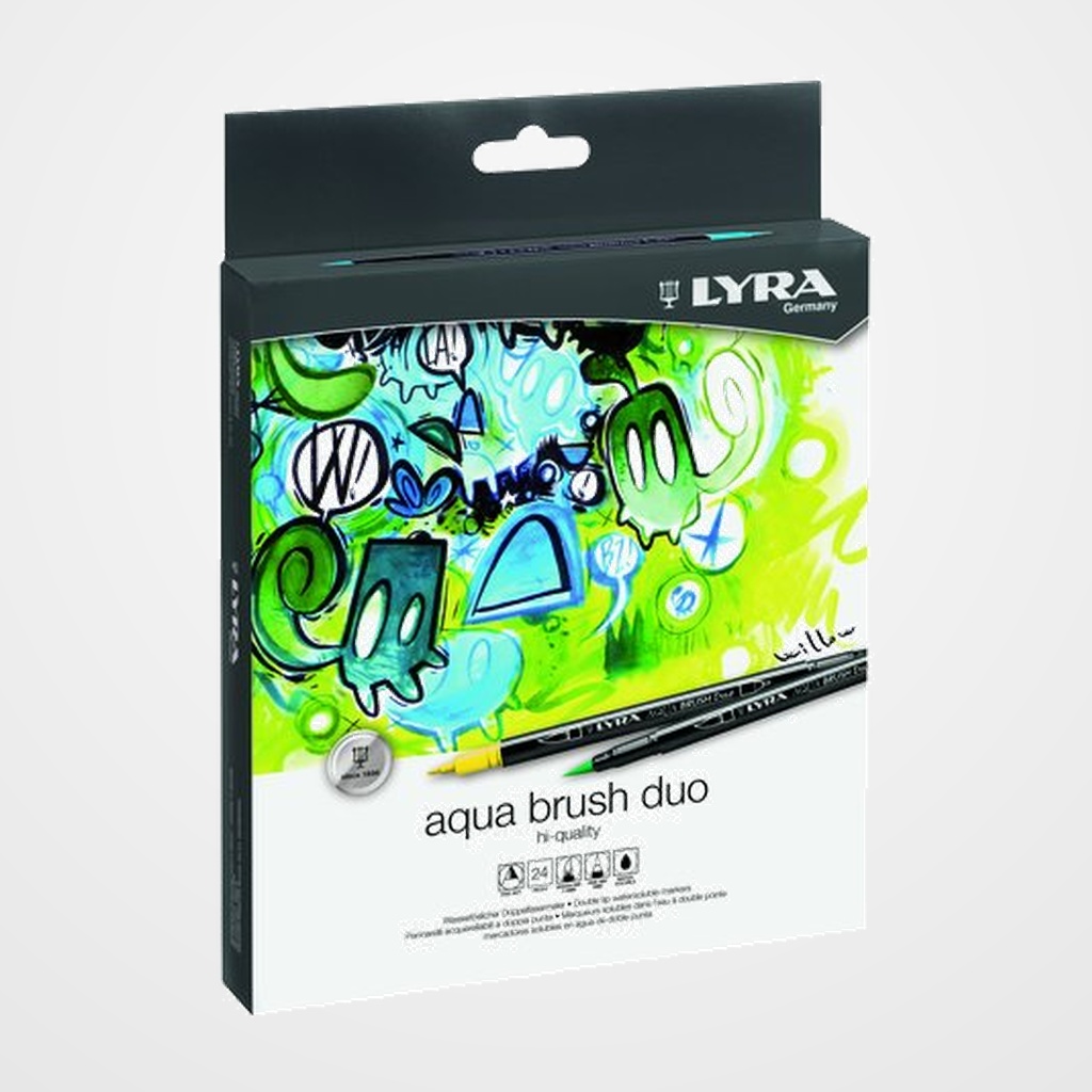 ROTULADOR LYRA AQUA BRUSH DUO Est. 24 ud (rotulador+ pincel)