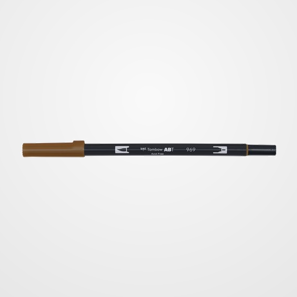 ROTULADOR TOMBOW DOBLE PUNTA PINCEL CHOCOLATE
