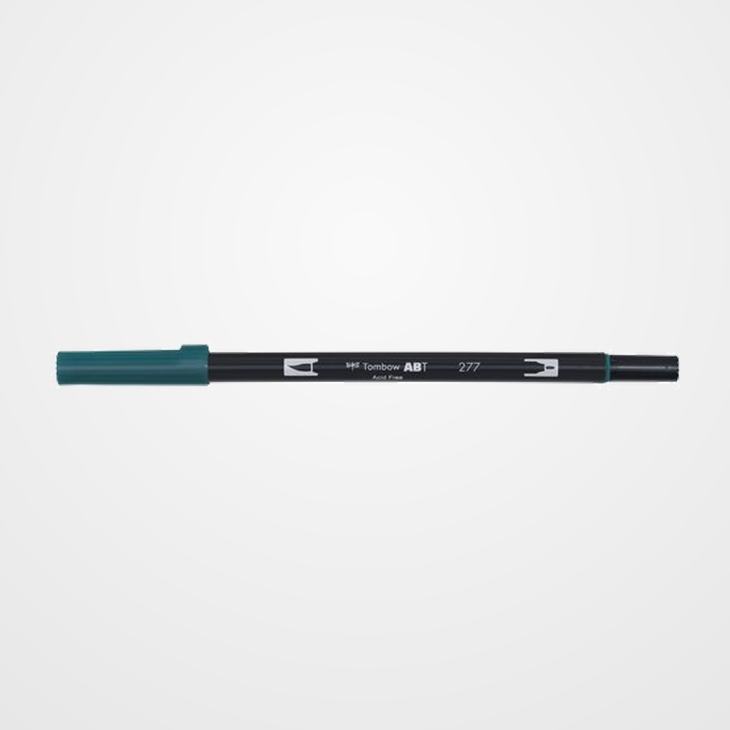 ROTULADOR TOMBOW DOBLE PUNTA PINCEL VERDE OSCURO