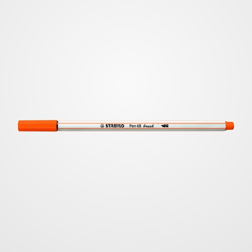 ROTULADOR FIBRA STABILO PEN 68 BRUSH PUNTA PINCEL BERMELLON PALIDO