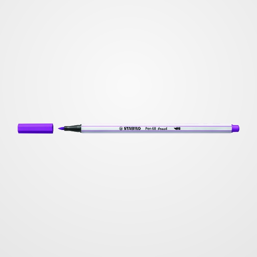 ROTULADOR FIBRA STABILO PEN 68 BRUSH PUNTA PINCEL LILA