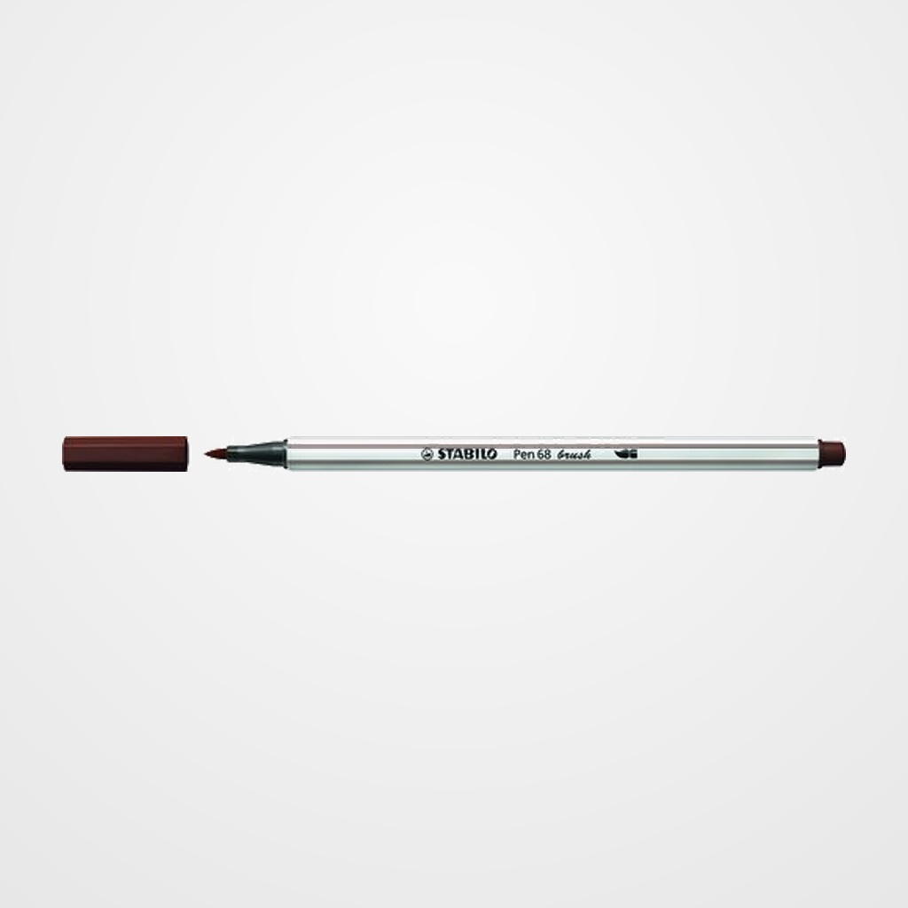 ROTULADOR FIBRA STABILO PEN 68 BRUSH PUNTA PINCEL MARRON