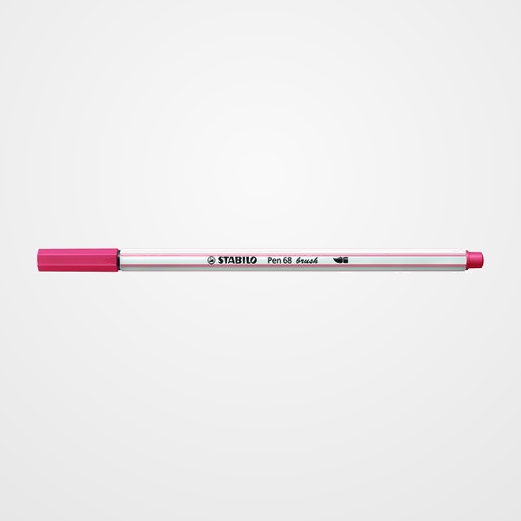 ROTULADOR FIBRA STABILO PEN 68 BRUSH PUNTA PINCEL ROJO OXIDO