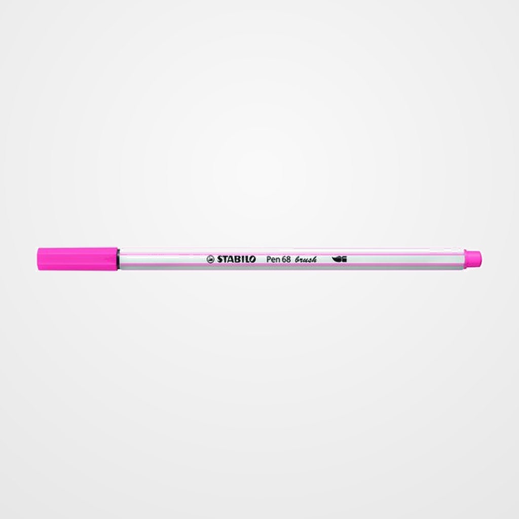 ROTULADOR FIBRA STABILO PEN 68 BRUSH PUNTA PINCEL ROSA