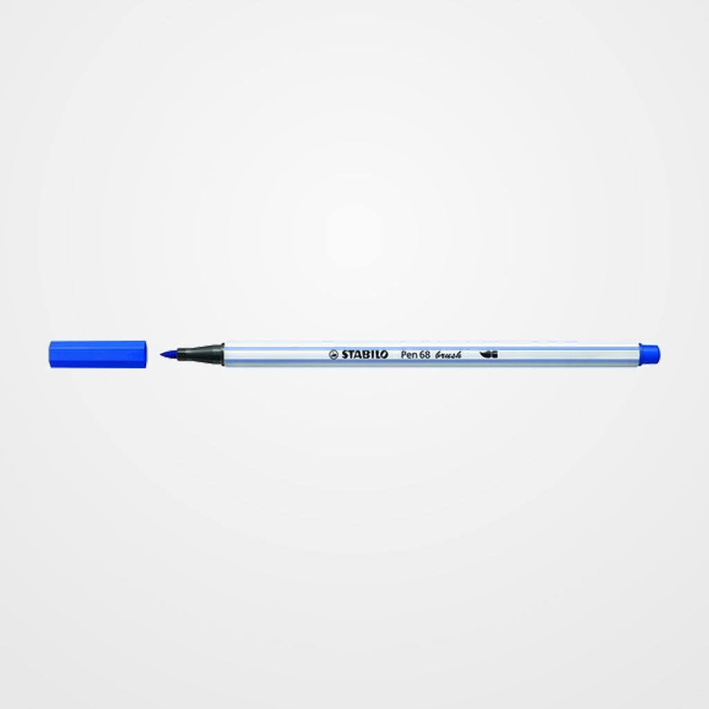 ROTULADOR FIBRA STABILO PEN 68 BRUSH PUNTA PINCEL ULTRAMAR