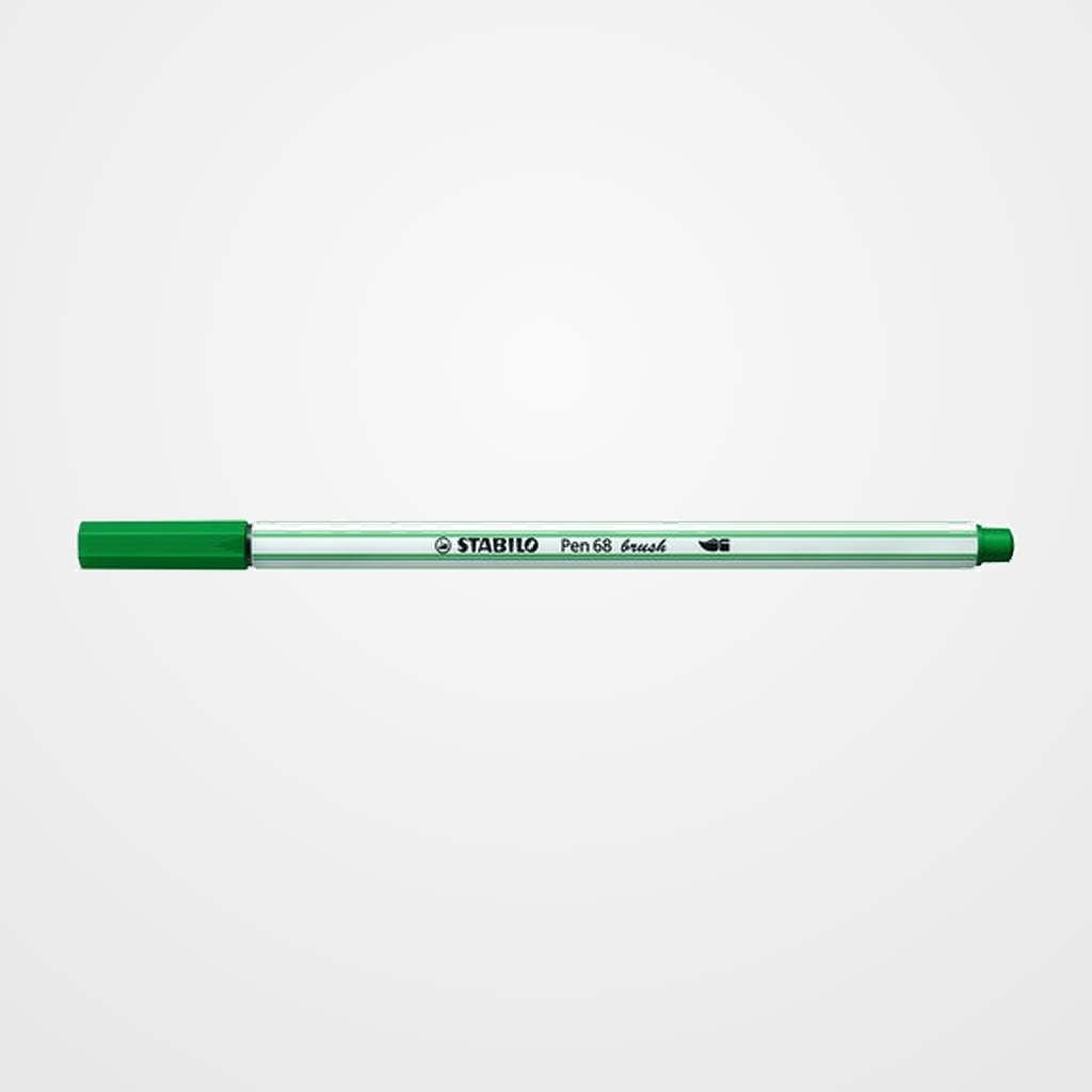 ROTULADOR FIBRA STABILO PEN 68 BRUSH PUNTA PINCEL VERDE TURQUESA