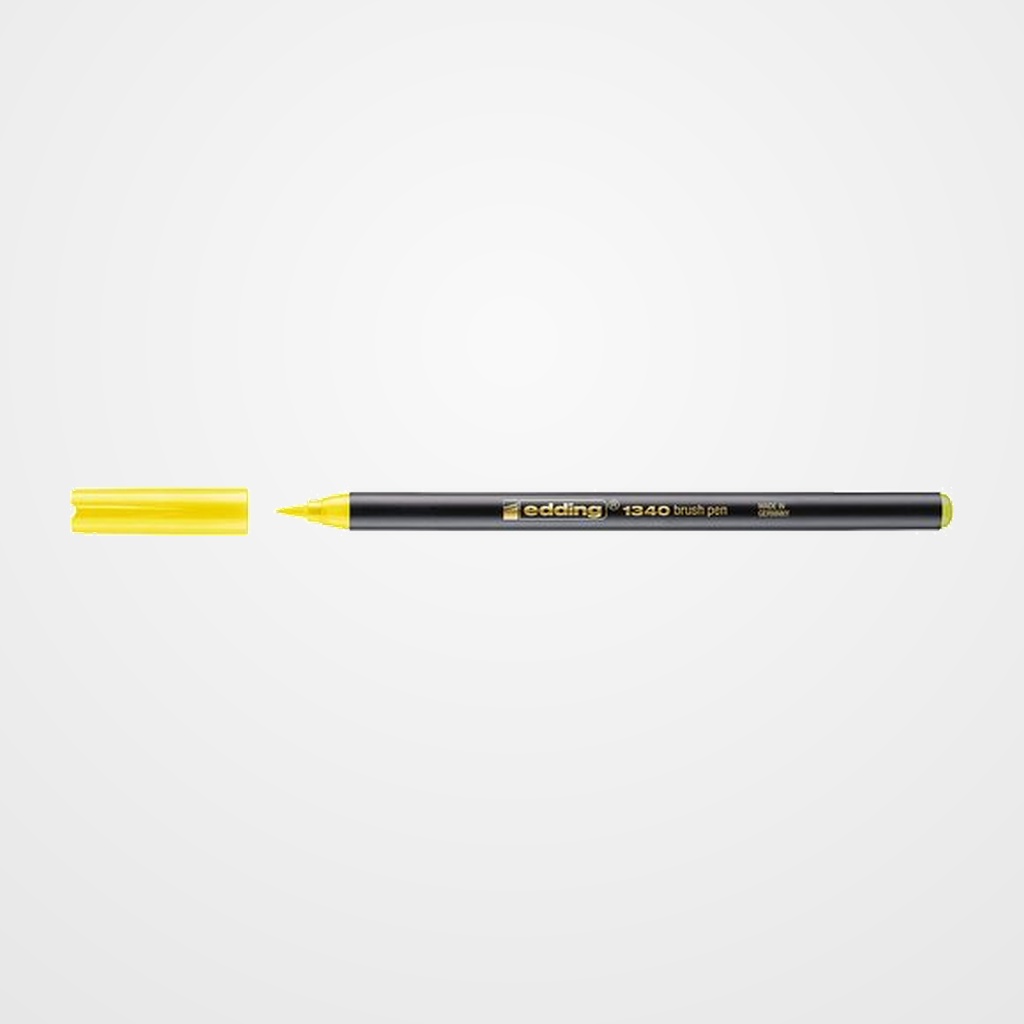 ROTULADOR FIBRA EDDING 1340 BRUSHPEN AMARILLO