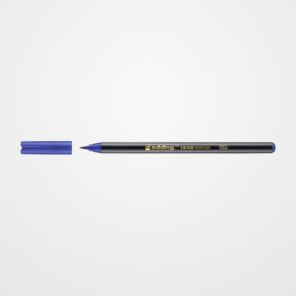 ROTULADOR FIBRA EDDING 1340 BRUSHPEN AZUL