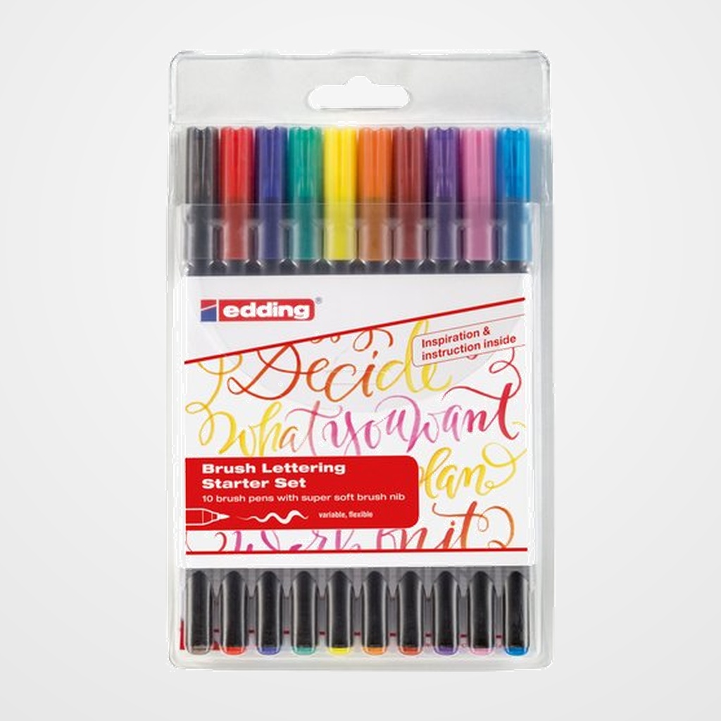 ROTULADOR FIBRA EDDING 1340 BRUSHPEN ESTUCHE DE 10