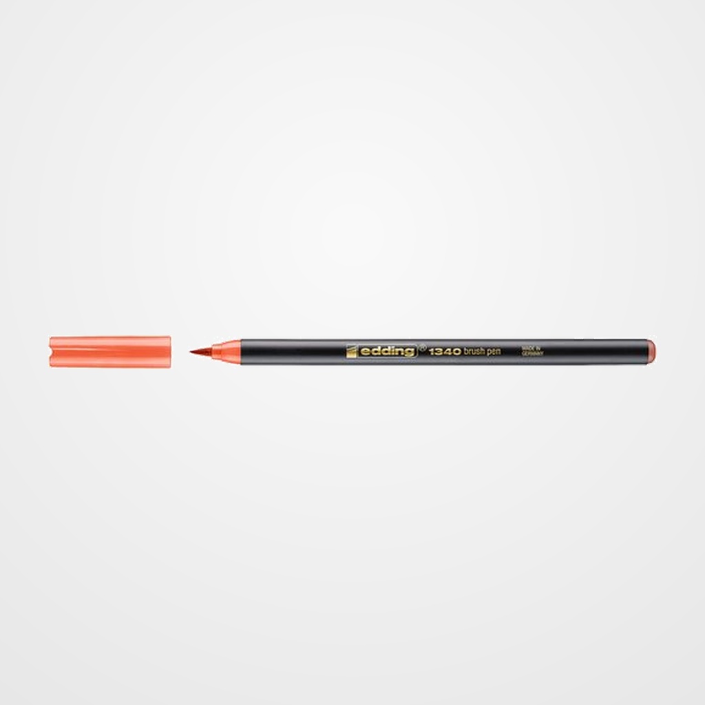 ROTULADOR FIBRA EDDING 1340 BRUSHPEN MANDARINA