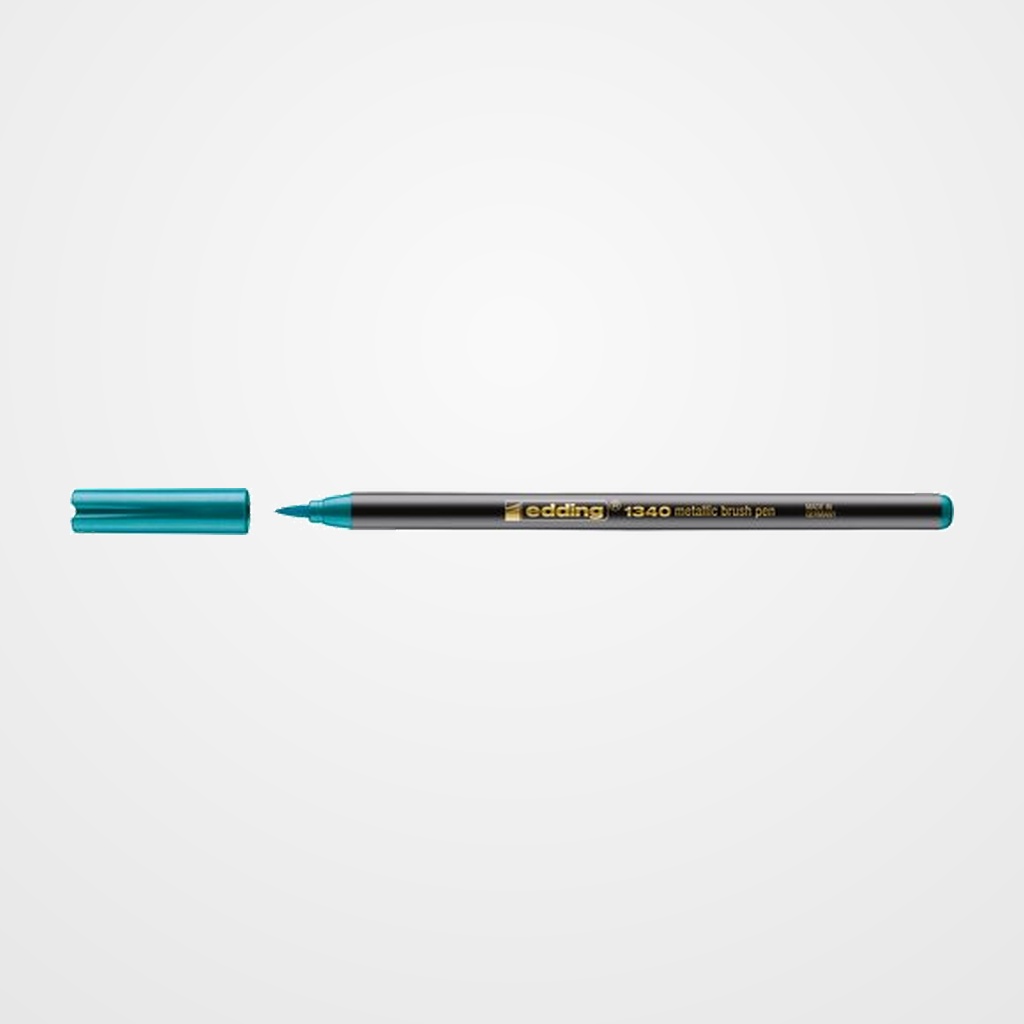 ROTULADOR FIBRA EDDING 1340 BRUSHPEN METALLIC AZUL