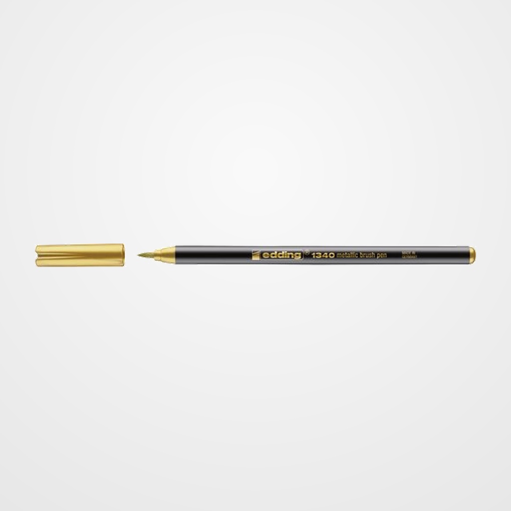 ROTULADOR FIBRA EDDING 1340 BRUSHPEN METALLIC ORO