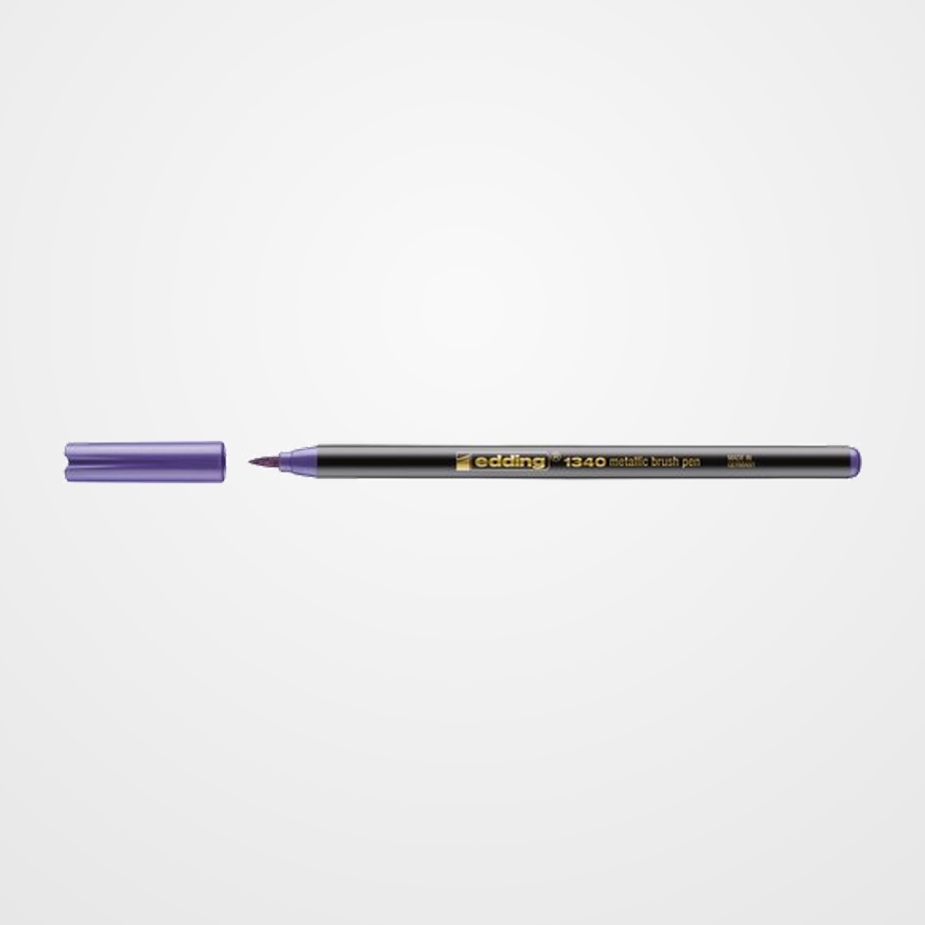 ROTULADOR FIBRA EDDING 1340 BRUSHPEN METALLIC VIOLETA