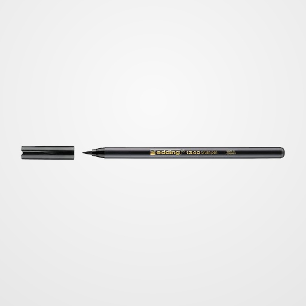 ROTULADOR FIBRA EDDING 1340 BRUSHPEN NEGRO