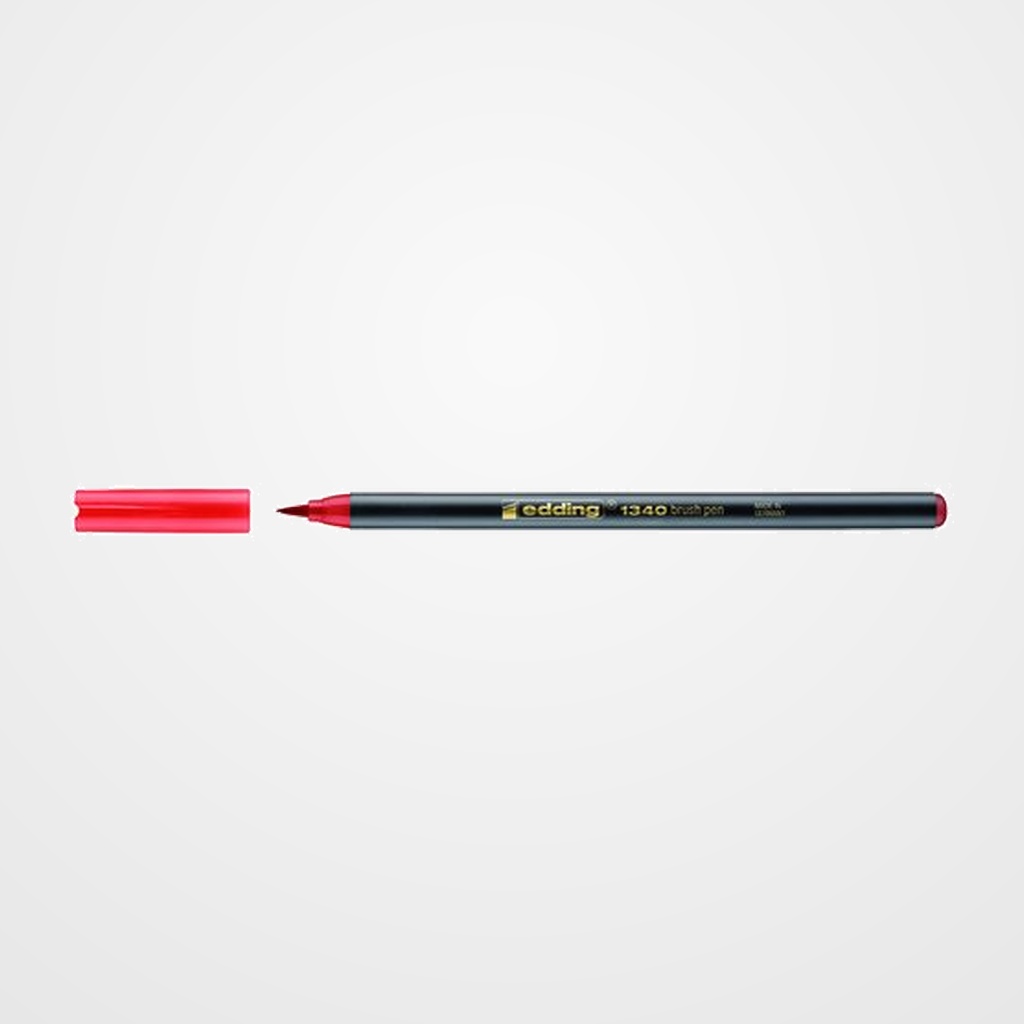 ROTULADOR FIBRA EDDING 1340 BRUSHPEN ROJO