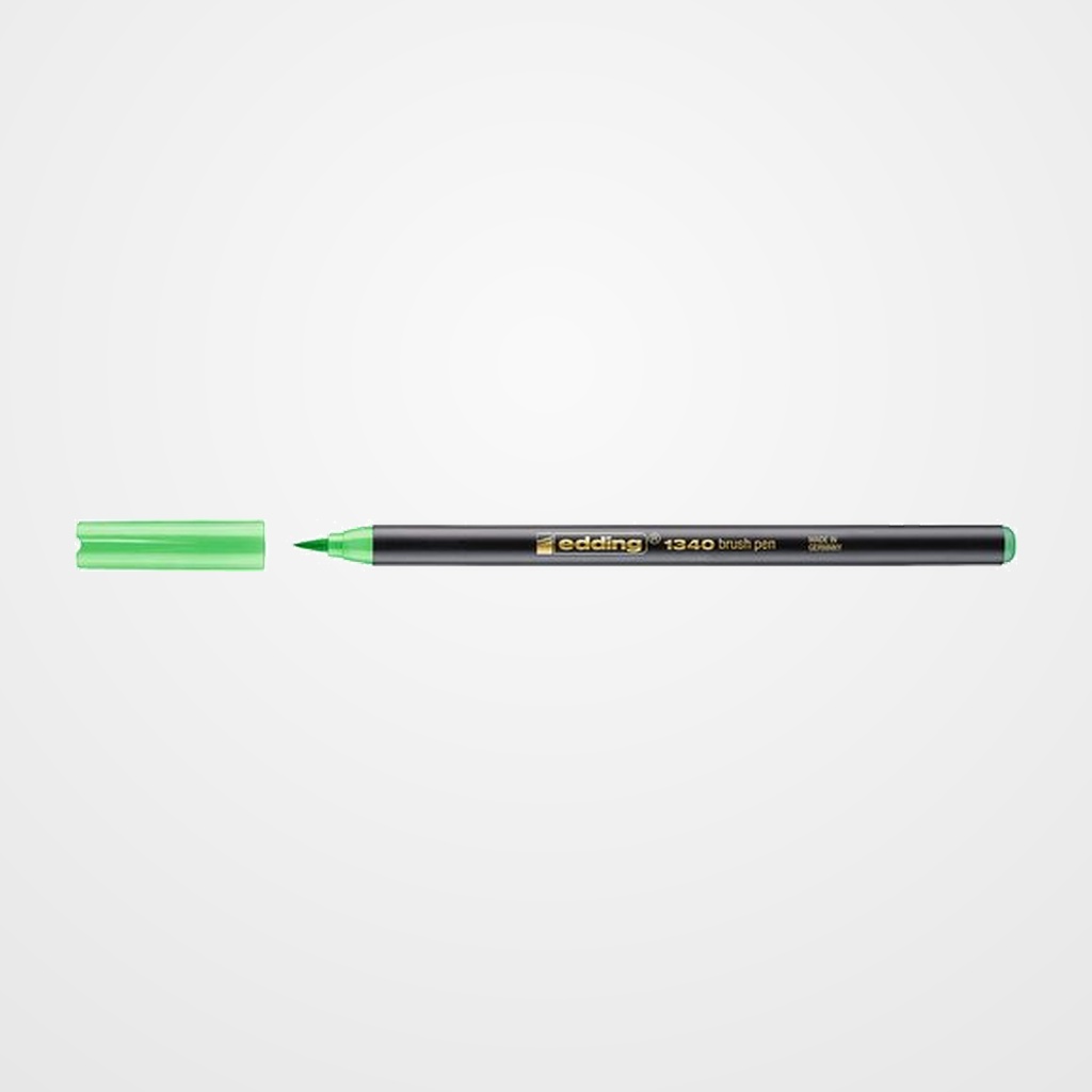 ROTULADOR FIBRA EDDING 1340 BRUSHPEN VERDE CLARO