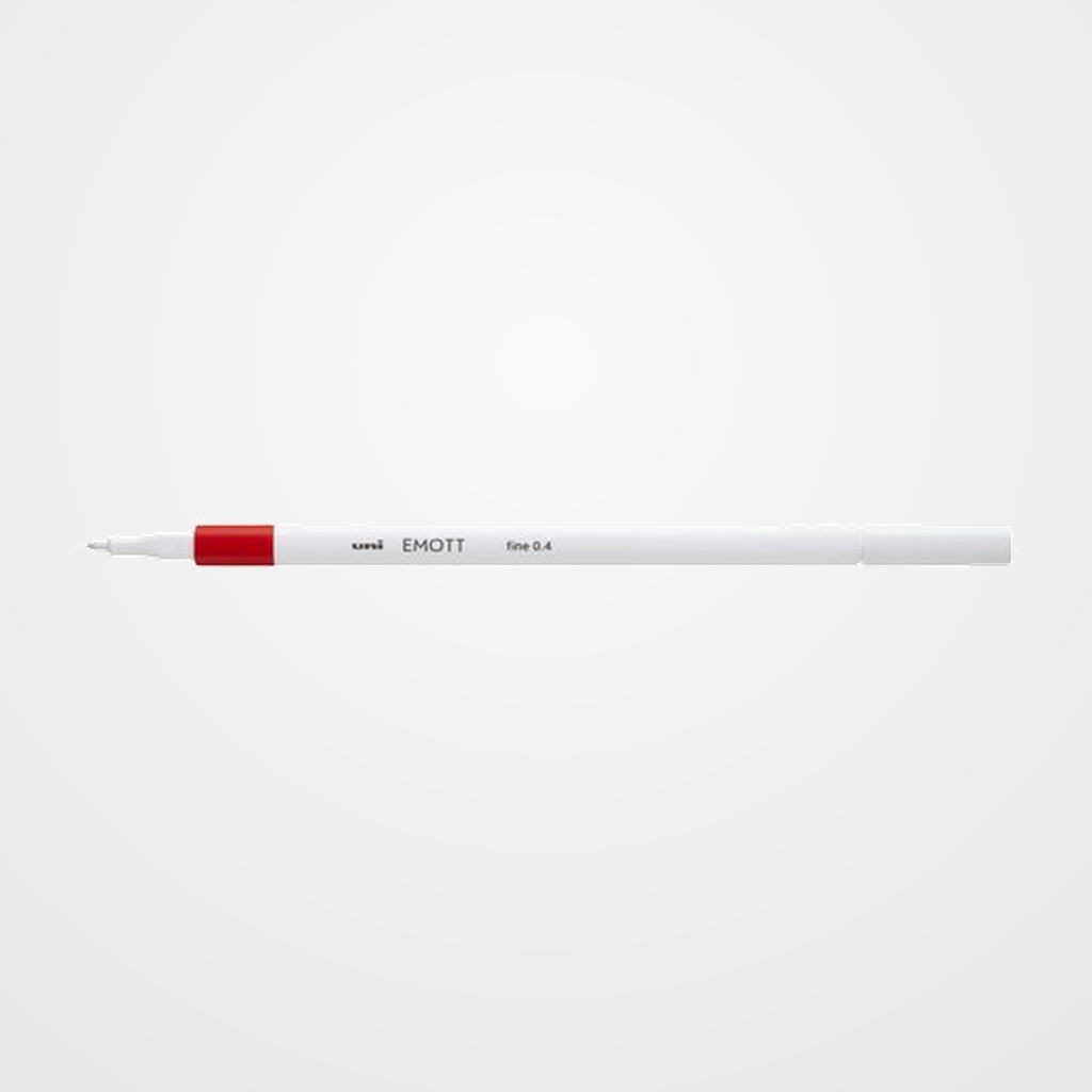 ROTULADOR FIBRA UNI-BALL EMOTT FINELINER PEM-SY.15 (0,4) ROJO