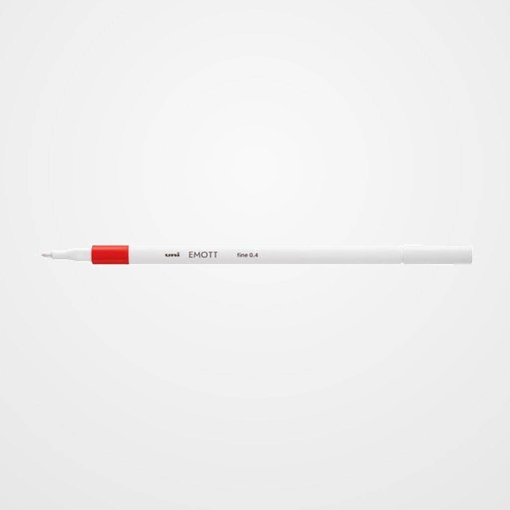 ROTULADOR FIBRA UNI-BALL EMOTT FINELINER PEM-SY.16 (0,4) VERMELLON