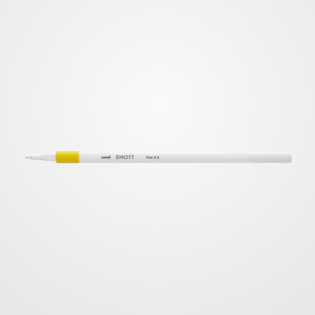 ROTULADOR FIBRA UNI-BALL EMOTT FINELINER PEM-SY.2 (0,4) AMARILLO
