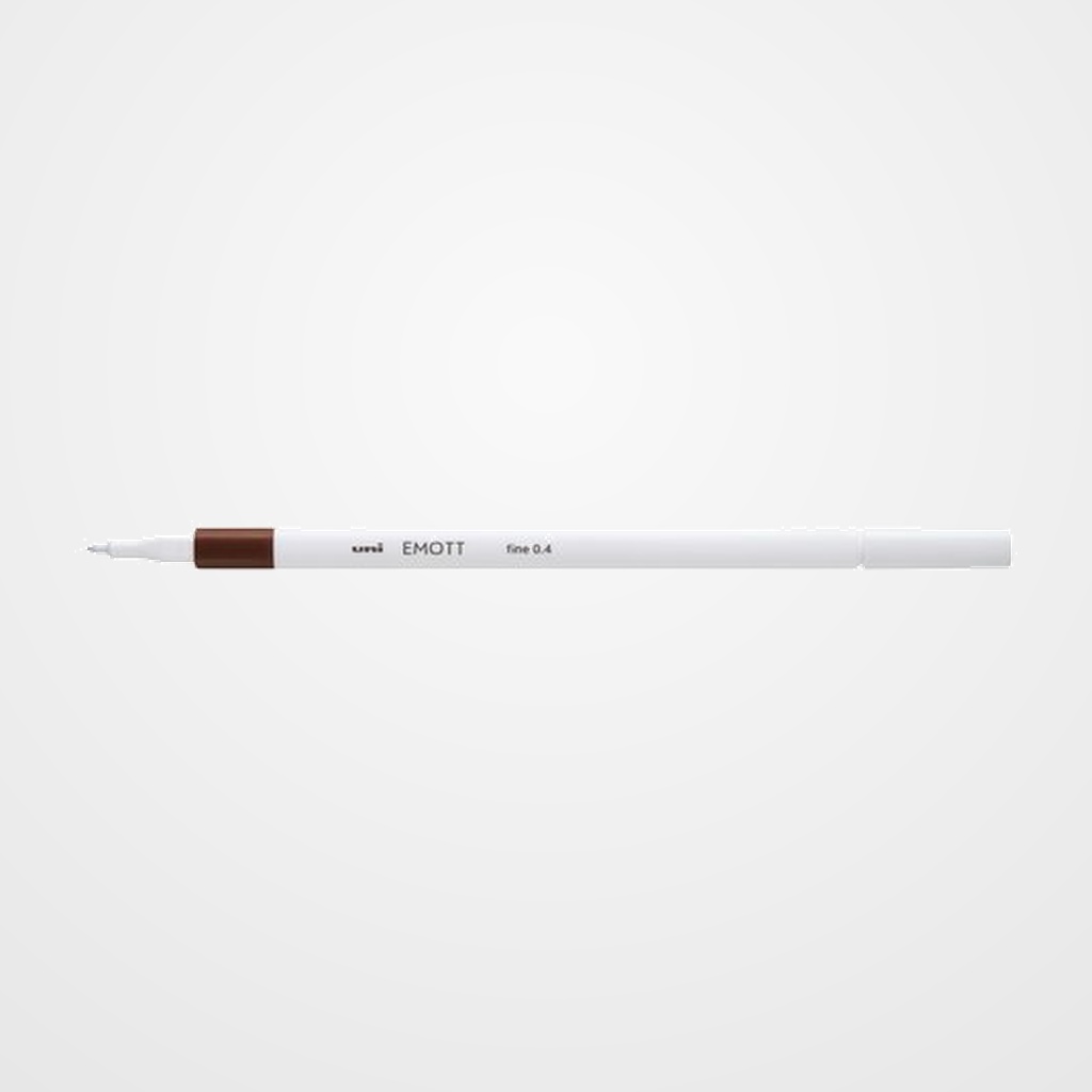 ROTULADOR FIBRA UNI-BALL EMOTT FINELINER PEM-SY.21 (0,4) MARRON