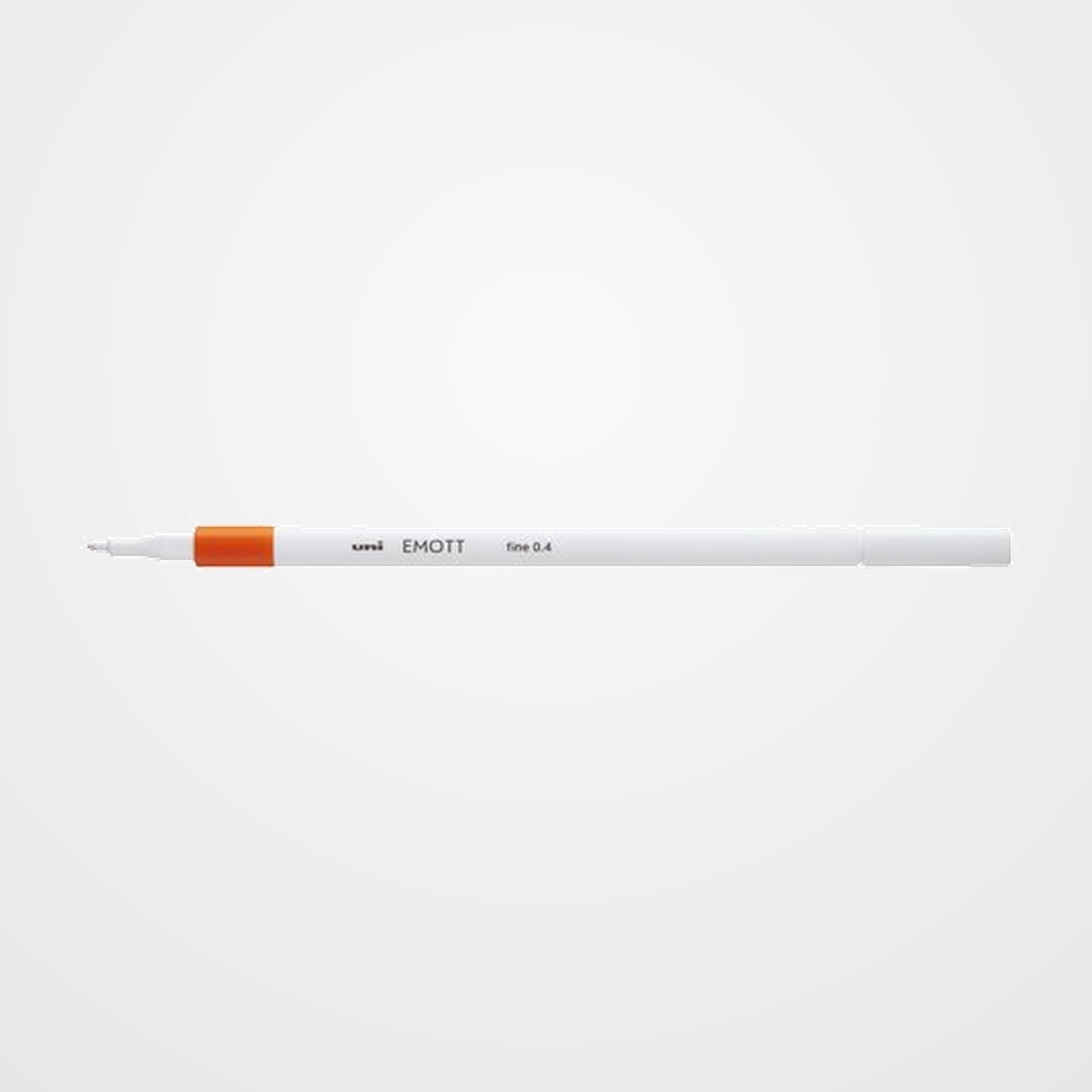 ROTULADOR FIBRA UNI-BALL EMOTT FINELINER PEM-SY.4 (0,4) NARANJA OSCURO