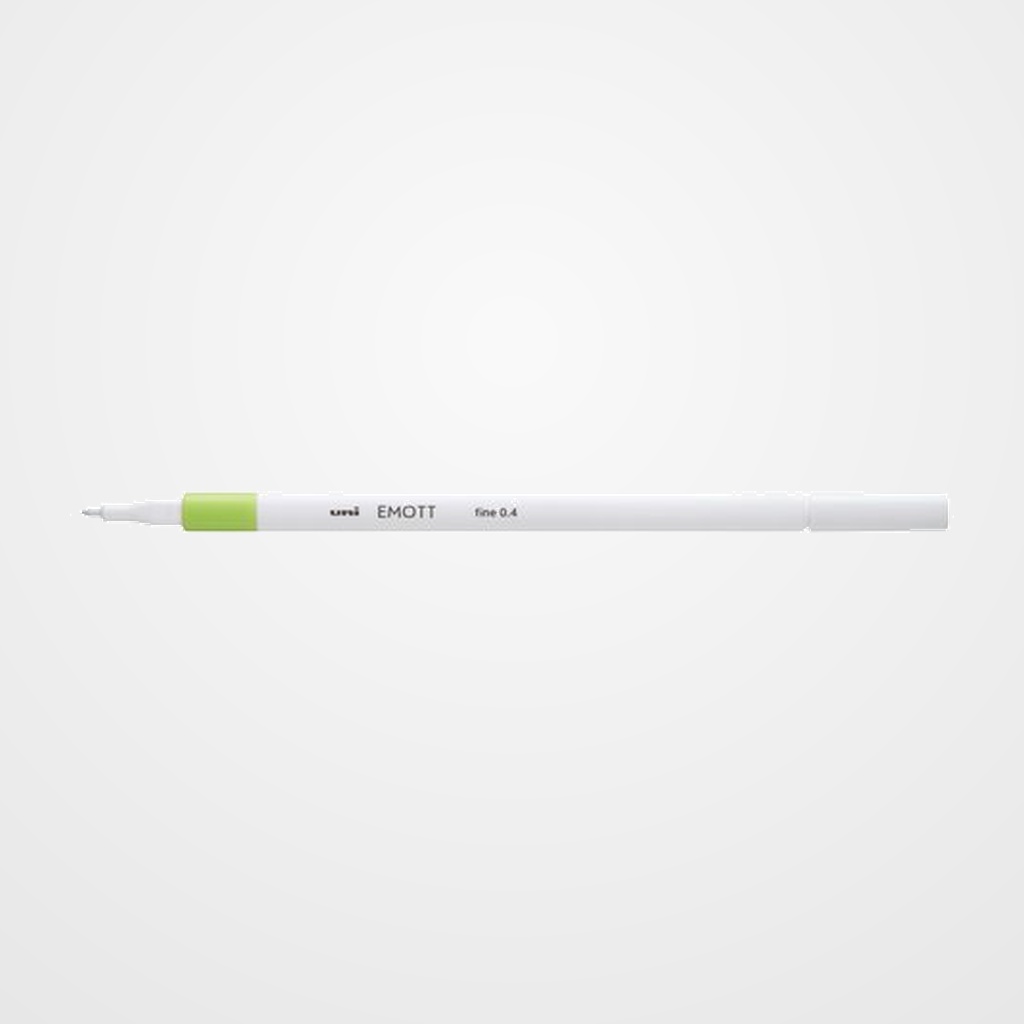 ROTULADOR FIBRA UNI-BALL EMOTT FINELINER PEM-SY.5 (0,4) VERDE CLARO