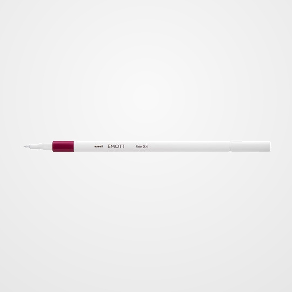 ROTULADOR FIBRA UNI-BALL EMOTT FINELINER PEM-SY.60 (0,4) ROJO VINO