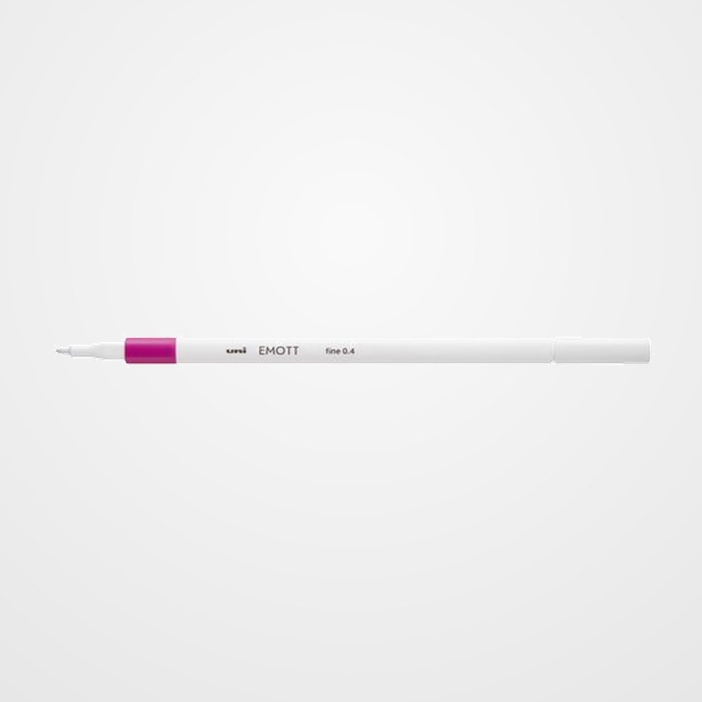 ROTULADOR FIBRA UNI-BALL EMOTT FINELINER PEM-SY.67 (0,4) ROSA VIVO
