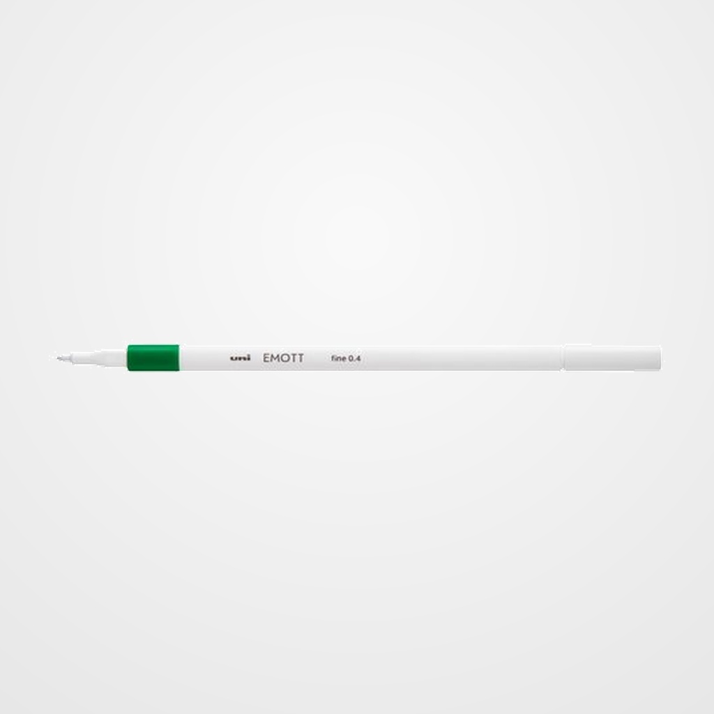 ROTULADOR FIBRA UNI-BALL EMOTT FINELINER PEM-SY.77 (0,4) VERDE PINO