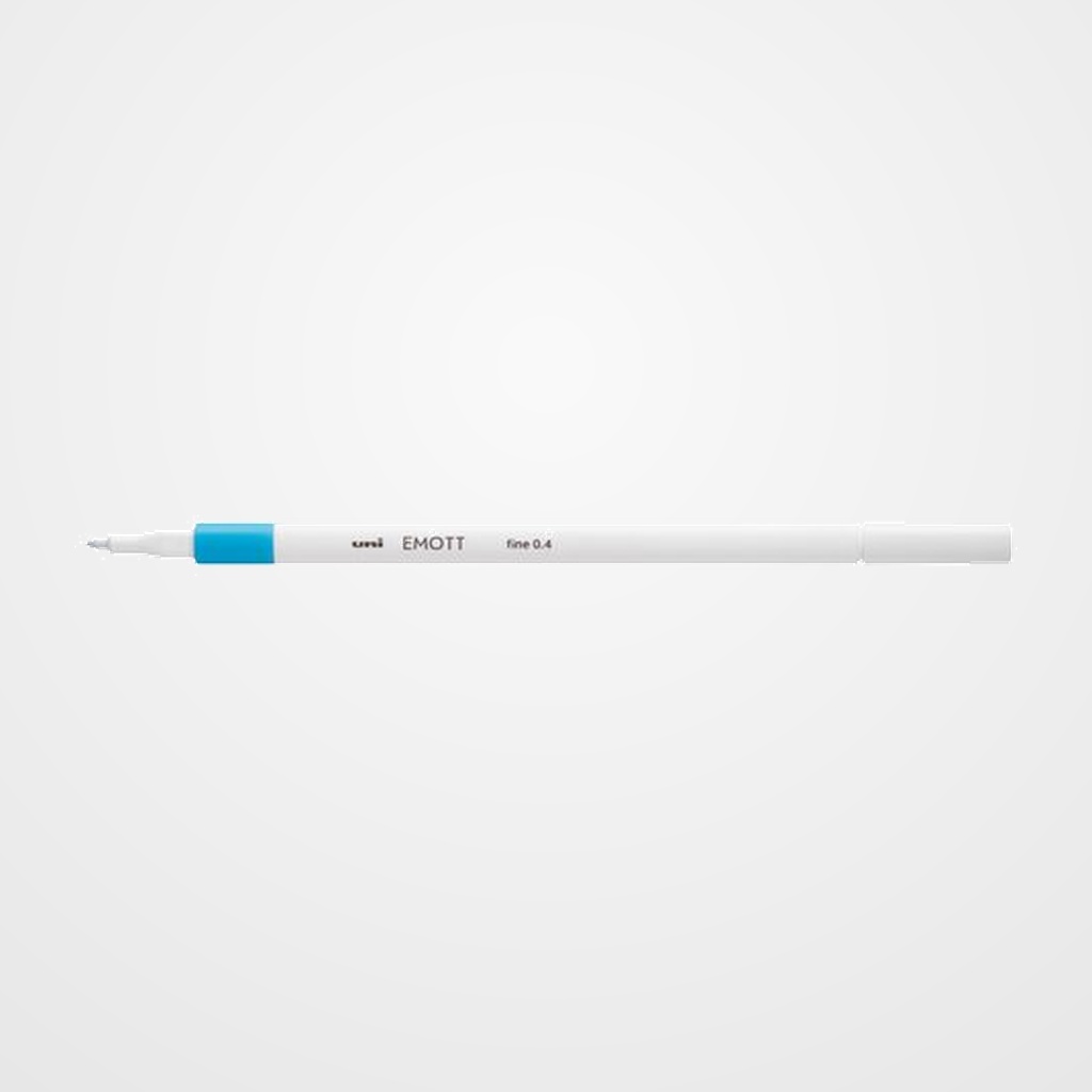ROTULADOR FIBRA UNI-BALL EMOTT FINELINER PEM-SY.8 (0,4) AZUL CLARO