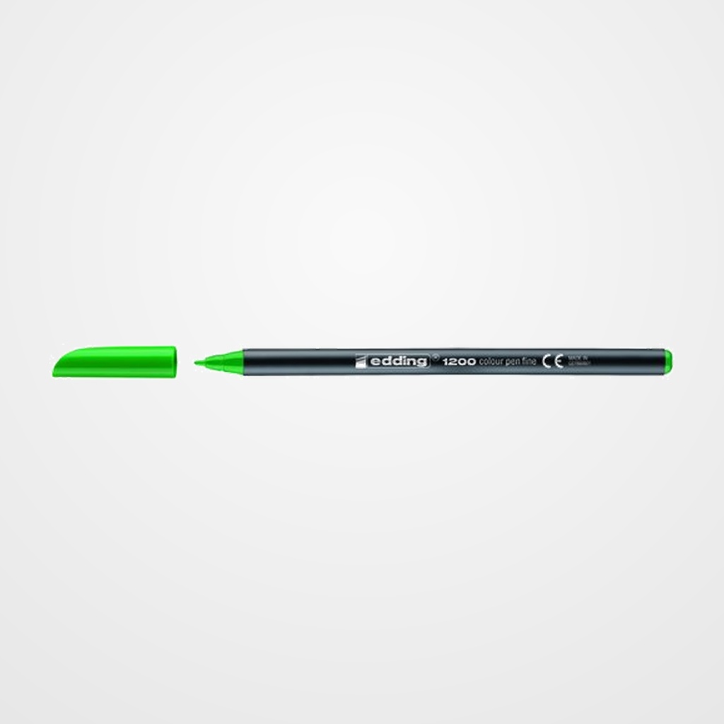 ROTULADOR FIBRA EDDING 1200  VERDE NEON
