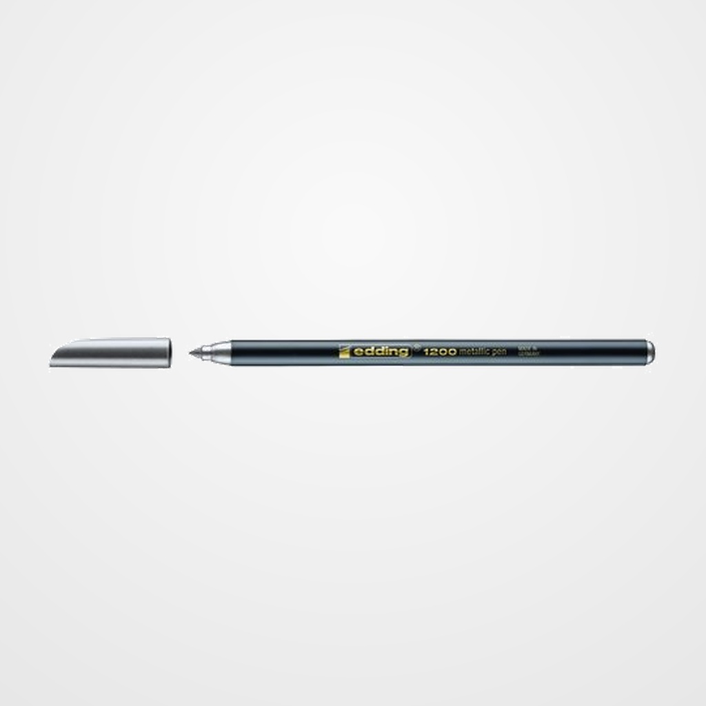 ROTULADOR FIBRA EDDING 1200-METALLIC  PLATA