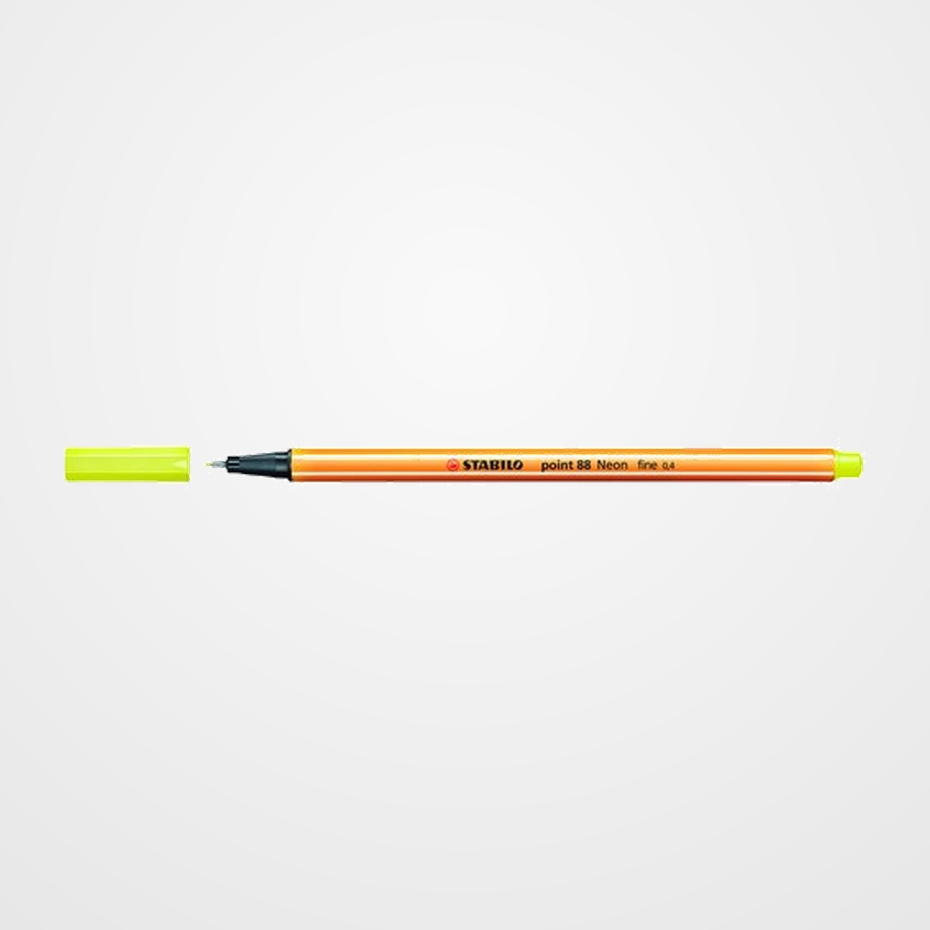 ROTULADOR FIBRA STABILO POINT 88  AMARILLO NEON