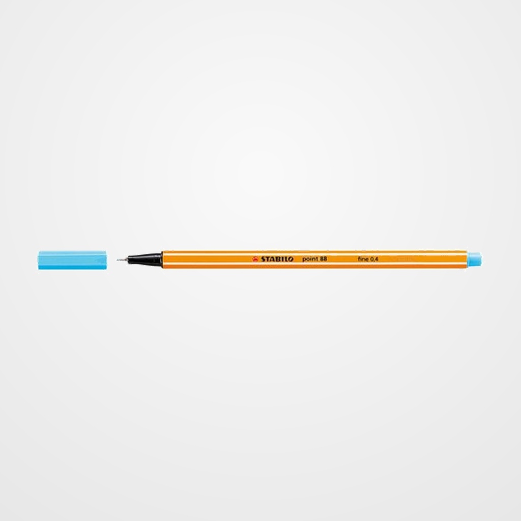 ROTULADOR FIBRA STABILO POINT 88  AZUL CELESTE