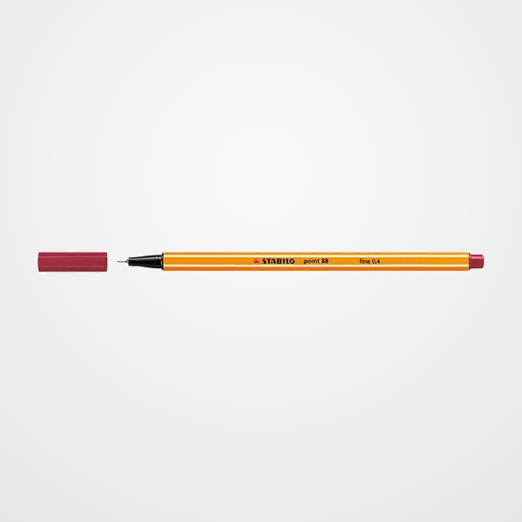 ROTULADOR FIBRA STABILO POINT 88  CARMESI
