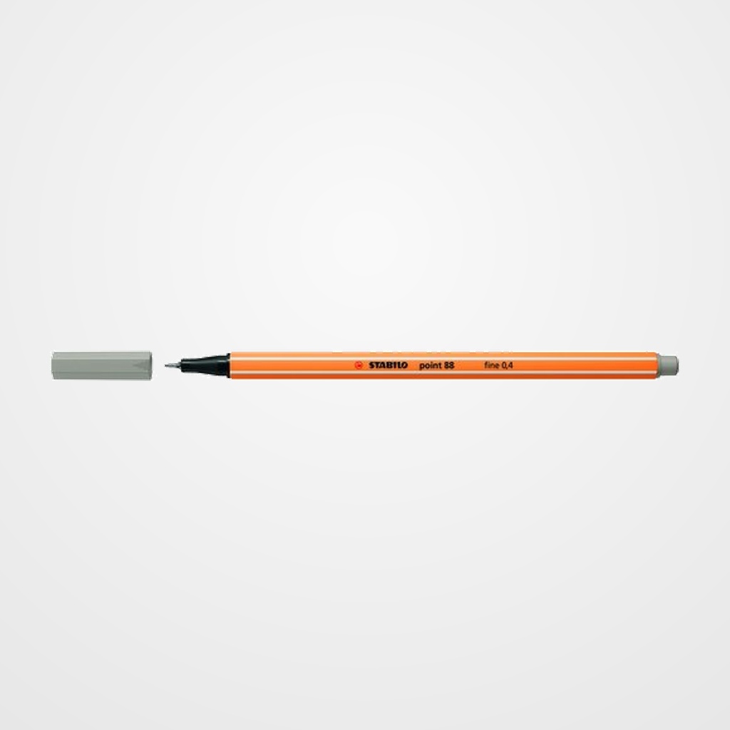 ROTULADOR FIBRA STABILO POINT 88  GRIS CALIDO