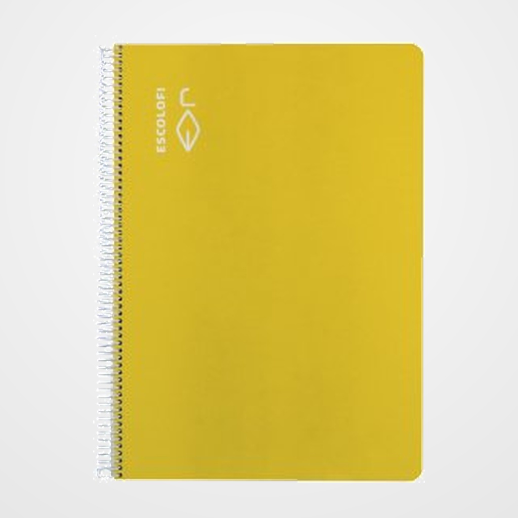BLOC ESCOLOFI tapa DURA A4 80h PAUTA 2,5 C/MARGEN AMARILLO
